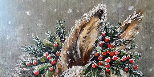 Snowy Donkey - Paint and Pudding at the Dun Cow