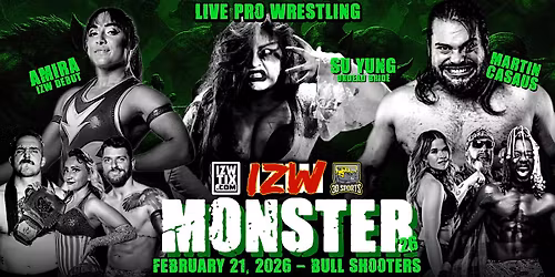 IZW MONSTER (Live Pro Wrestling featuring Su Yung) sponsored by 3D Sports