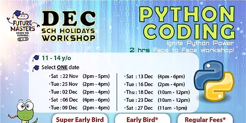 Future Masters Academy: December 2025 Python Coding Workshop