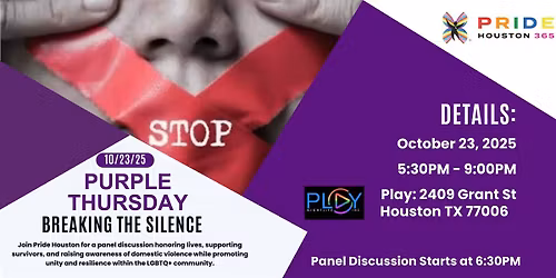 Purple Thursday: Breaking The Silence on Domestic Violence