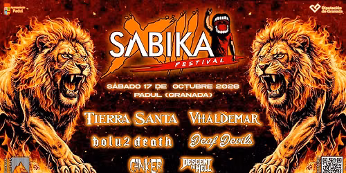 💥 XII Sabika Festival (Sáb. 17 de Oct, Padul, Granada)