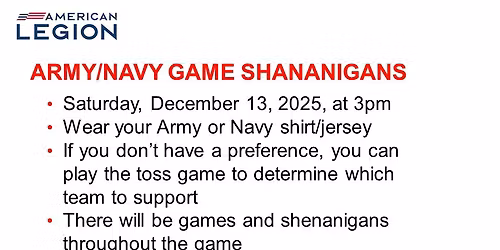 Army\/Navy Game Shananigans at Post 265