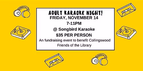 Collingswood Friends of the Library Fundraiser at Songbird Karaoke