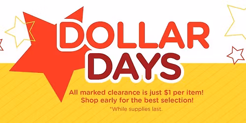 Dollar Days Clearance!
