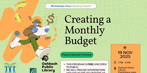 Creating a Monthly Budget - A Financial Education Workshop Series
