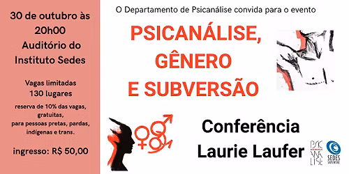 Psican\u00e1lise, G\u00eanero e Subvers\u00e3o \u2013 Confer\u00eancia Laurie Laufer