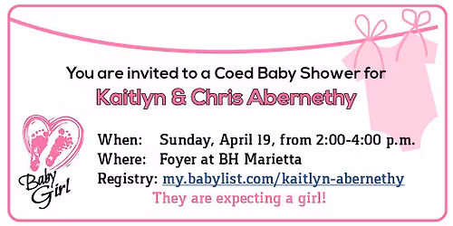 Baby Shower for Kaitlyn & Chris Abernethy