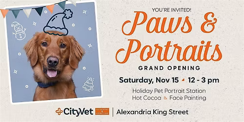Paws & Portraits | CityVet Alexandria King Street Grand Opening