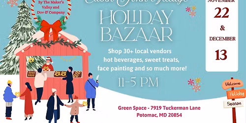 Holiday Market - Cabin John Village,Local Vendors, Food, Music & Family Fun
