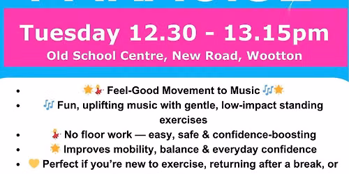 Low Impact Dance to Fabulous Music in Wootton - \u00a35 for your fist class