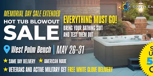 \ud83d\udcc5 It's The Biggest Hot Tub Event in West Palm Beach!!