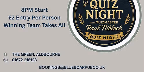 The Blue Boar Quiz Night 