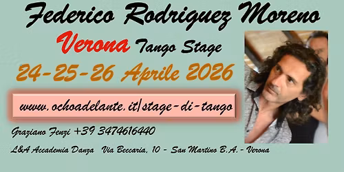 Federico Rodriguez Moreno 24-25-26 Aprile 2026 -#46 Tango Stage a Verona