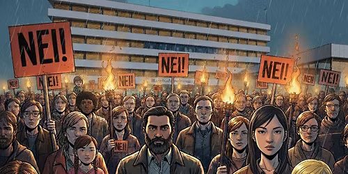 Markering mot kommunedirekt\u00f8rens kuttforslag