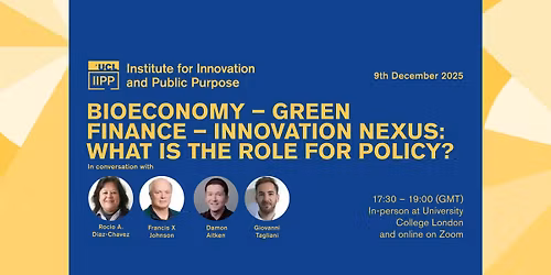 Bioeconomy-Green Finance-Innovation nexus: what is the role for policy?