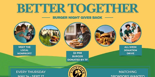 Better Together Thursdays: Burger Night Gives Back