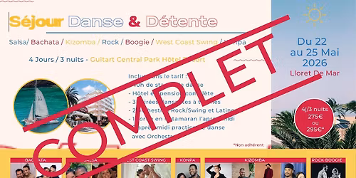 S\u00e9jour "Danse & D\u00e9tente" du 22 au 25 mai 2026 \u00e0 Lloret de Mar