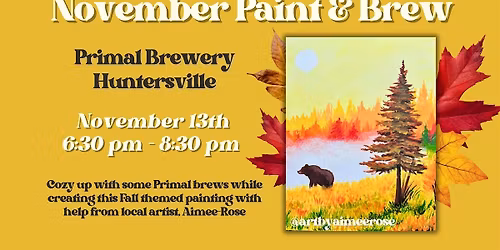 November Paint & Brew @ Primal Brewery Huntersville