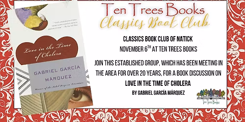 Classics Book Club at Ten Trees Books in Natick