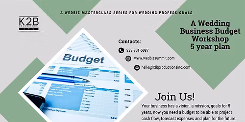 Wedbiz Masterclass Series:A Wedding  Business Budget Workshop
