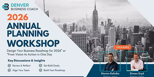 2026 Annual Planning Workshop: Build Your Roadmap for Growth