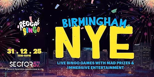 NYE Reggae BINGO - Birmingham - Wed 31st Dec