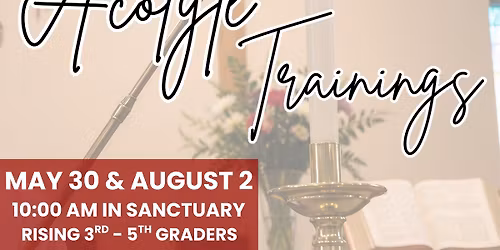 Acolyte Training (Rising 3rd-6th Grades)