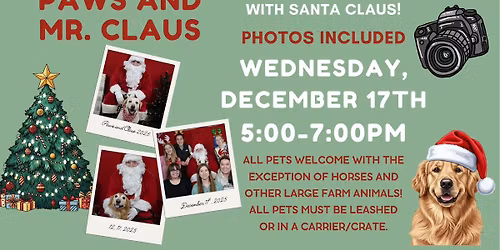 Paws and Mr. Claus - Pet Photos with Santa