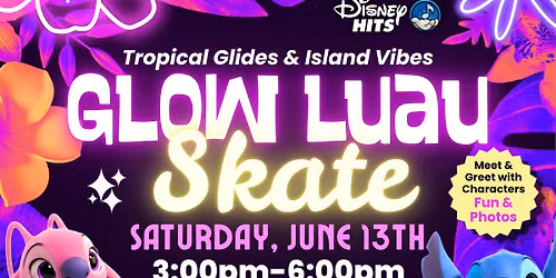 Luau Glow Skate with Stitch & Angel