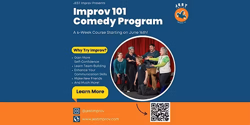 Jest Improv 101 Comedy Program: Jest Start Here! Jan - Feb 2026