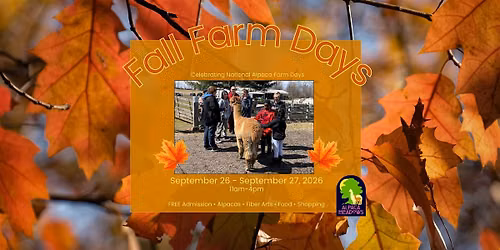 Fall Farm Days at Alpaca Meadows