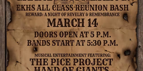 EKHS ALL CLASS REUNION BASH