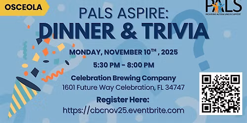 PALS ASPIRE: Dinner & Trivia @ Celebration Brewing Company