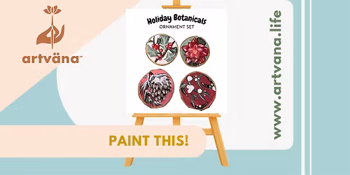 Artvana Holiday Sip & Paint art class at Ocean5 in Gig Harbor November 2025