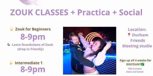Zouk Series Oct 1-Oct 22 (2 levels)