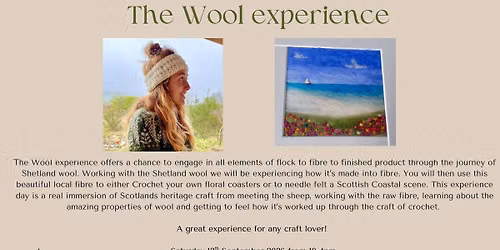 The Wool Experience at Pluscarden village hall, Elgin.