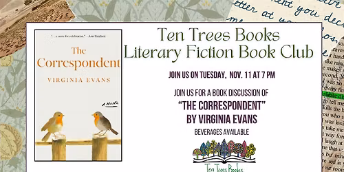 Literary Book Club at Ten Trees Books in Natick