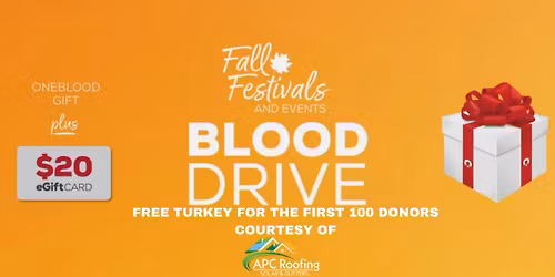 Donate Blood at APC Roofing, LLC Thanksgiving Event! \ud83e\udd83\ud83e\ude78