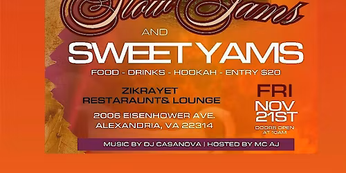 SLOW JAMS AND SWEET YAMS R&B NIGHT