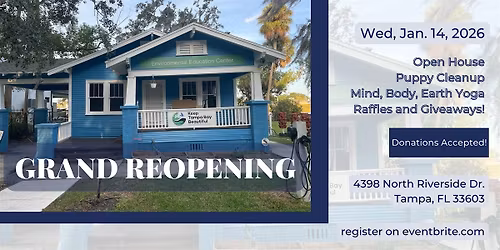 Keep Tampa Bay Beautiful Grand Reopening! Open House - Yoga & Puppy Cleanup