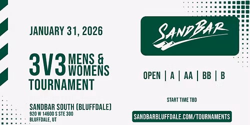 3v3 Men's\/Women's Tournament @ SandBar South Bluffdale