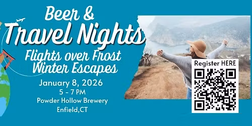 \u2744\ufe0f\ud83c\udf7b Beer & Travel Night - Flights Over Frost Winter Escapes