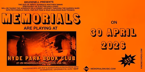 MEMORIALS, Live in Leeds