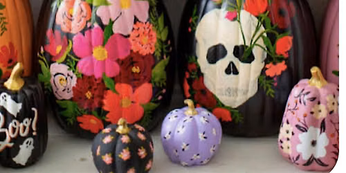 Spooky  Pumpkins Paint and Sip