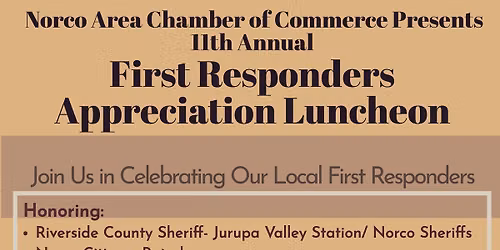 11th Annual First Responders Appreciation Luncheon