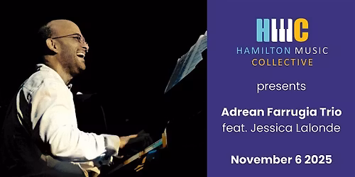 HMC Presents: Adrean Farrugia Trio feat. Jessica Lalonde