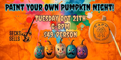 PAINT YOUR OWN PUMPKIN NIGHT at CAPO Craft Brewery in San Juan Capistrano
