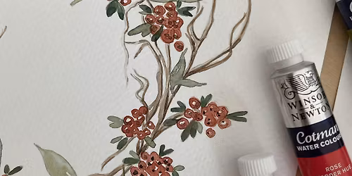 Make your own Holiday cards ~ botanical watercolor session