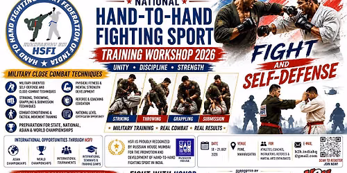 \ud83e\udd4b\ud83c\uddee\ud83c\uddf3 NATIONAL HAND-TO-HAND FIGHTING SPORT TRAINING WORKSHOP 2026 \ud83c\uddee\ud83c\uddf3\ud83e\udd4b