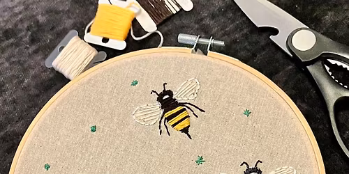 Crafternoon Tea \ud83e\uded6 Embroidered Bees \ud83d\udc1d